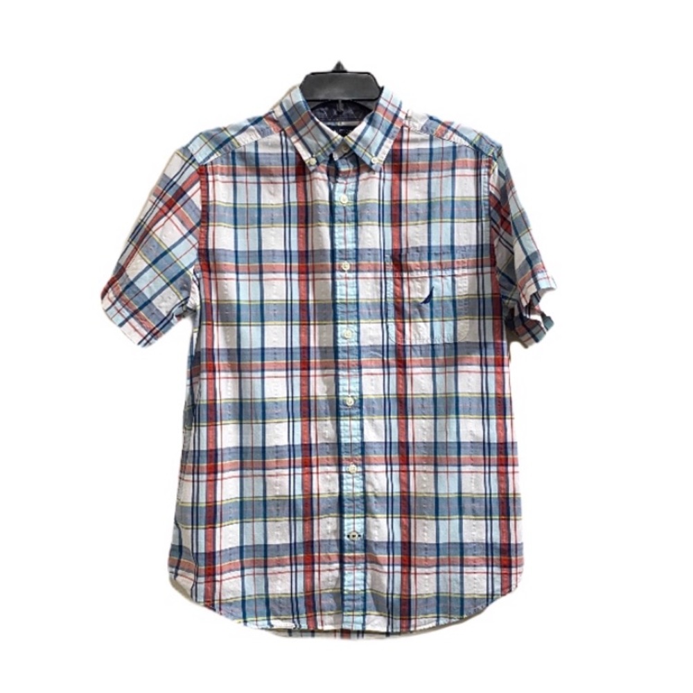 Nautica Men’s Plaid Classic Fit Button Down Size Small